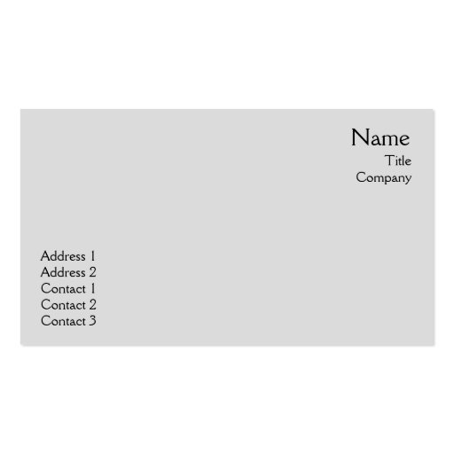 Llano gris - negocio tarjetas personales