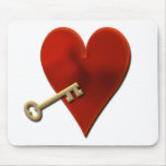 Llave a mi cojín de ratón del corazón tapete de ratones