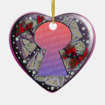llave al corazón ornamento de navidad