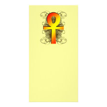 "Llave de la vida (Ankh)" en señales del oro Tarjetas Fotograficas Personalizadas