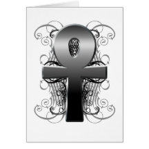 "Llave de la vida (Ankh)" en tarjeta en blanco del