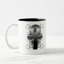 Llave de la vida (Ankh)" en taza de café del cromo