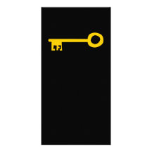 Llave del oro en negro. Personalizado Tarjeta Personal Con Foto