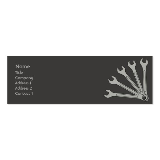 Llave - flaca plantilla de tarjeta de visita
