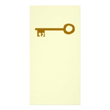 Llave. Llave de Brown en la crema Plantilla Para Tarjeta De Foto