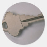 Llave única de la casa etiqueta redonda