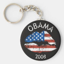 Llavero 89226 de los labios de la bandera de OBAMA