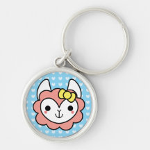 Llavero adorable de la llama de Kawaii