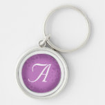 Llavero Amethyst del monograma de la filigrana flo