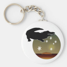Llavero australiano del icono de Croc