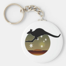 Llavero australiano del icono del canguro