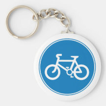 Llavero azul de la bicicleta