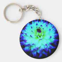 Llavero azul de la flor