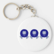 Llavero azul de los bebés de Pom Pom