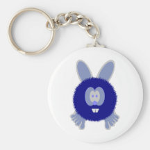 Llavero azul de Pom Pom PAL del conejito