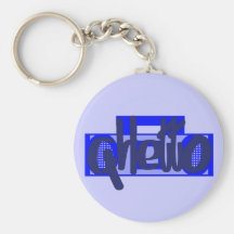 Llavero azul del ghetto