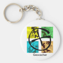 Llavero coloreado y logoed de Geocaching