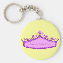 Llavero conocido de princesa Tiara Pink Crown Cust