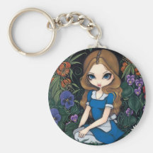 Llavero de "Alicia y de las flores"