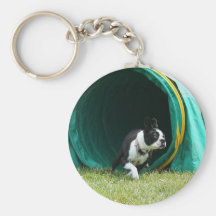 Llavero de Boston Terrier de la agilidad
