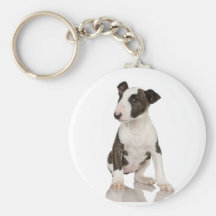 Llavero de bull terrier