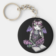 Llavero de hadas del arte de la colegiala de Emo d