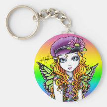 Llavero de hadas del arte de la mariposa linda "so