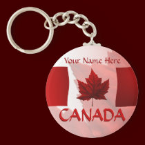 Llavero de la bandera de Canadá de los llaveros de llaveros