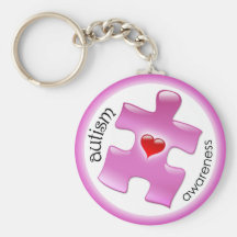 Llavero de la conciencia del autismo - rosa
