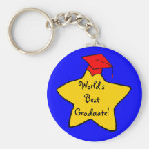 Llavero de la estrella del graduado del mejor del 
