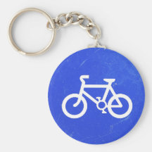 Llavero de la señal de tráfico de bicicleta