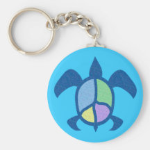 Llavero de la tortuga de mar de la paz