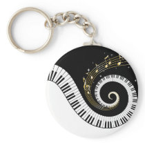 Llavero de las llaves del piano y de las notas de  llaveros