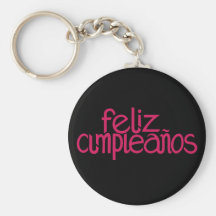Llavero de las rosas fuertes de Feliz Cumpleaños