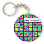 llavero de los corazones del arte pop llaveros