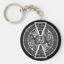 Llavero de los dragones de Knotwork del Celtic