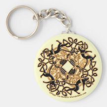 Llavero de los gatos de Knotwork del Celtic, blanc