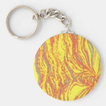 Llavero de Mokume Gane de la Oro-Rojo-Plata