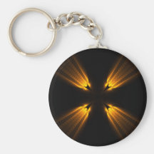Llavero de oro de "X" del fractal