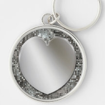 Llavero de plata del corazón