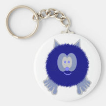 Llavero de Pom Pom PAL del gato azul