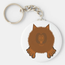 Llavero de Pom Pom PAL del gato de Brown