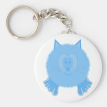 Llavero de Pom Pom PAL del gato de la turquesa