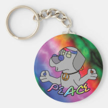 Llavero de Weimaraner del amor de la paz