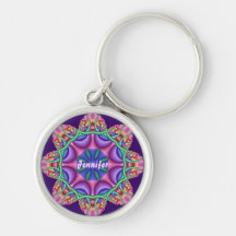 Llavero decorativo de la flor de la fantasía con n