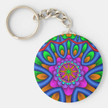 Llavero decorativo de la mandala del fractal