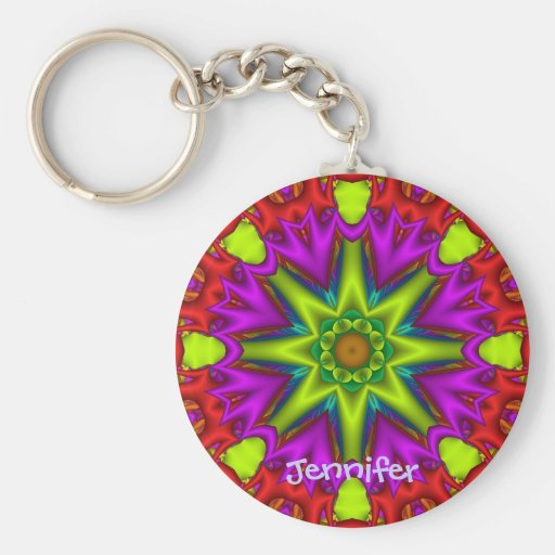 Llavero decorativo del caleidoscopio con nombre