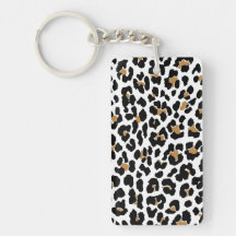 Llavero del acrílico del estampado leopardo de Str