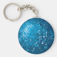 Llavero del azul de la bola de discoteca