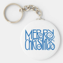 Llavero del azul de las Felices Navidad